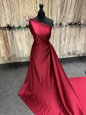 Burgundy Polyester Duchess Satin - Contessa