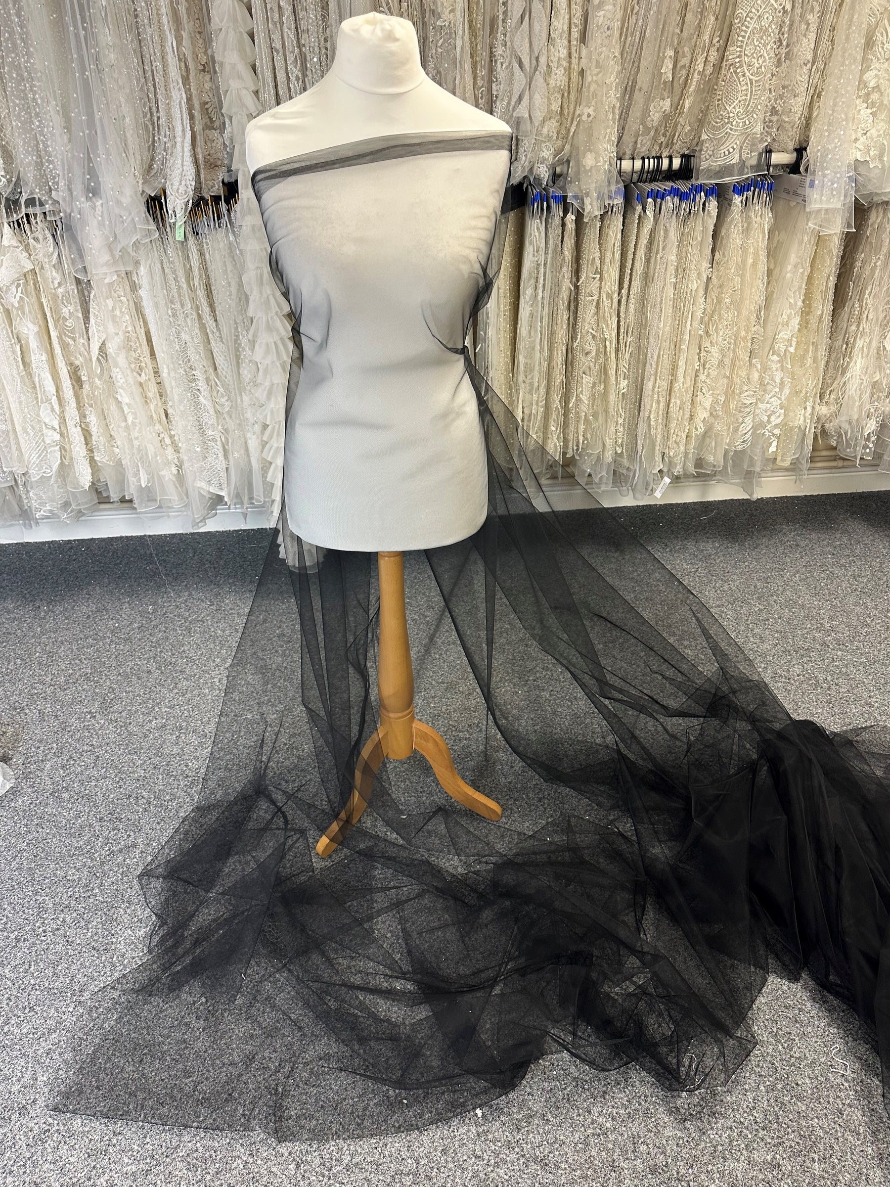 Black Eco Tulle for Veils – Tease