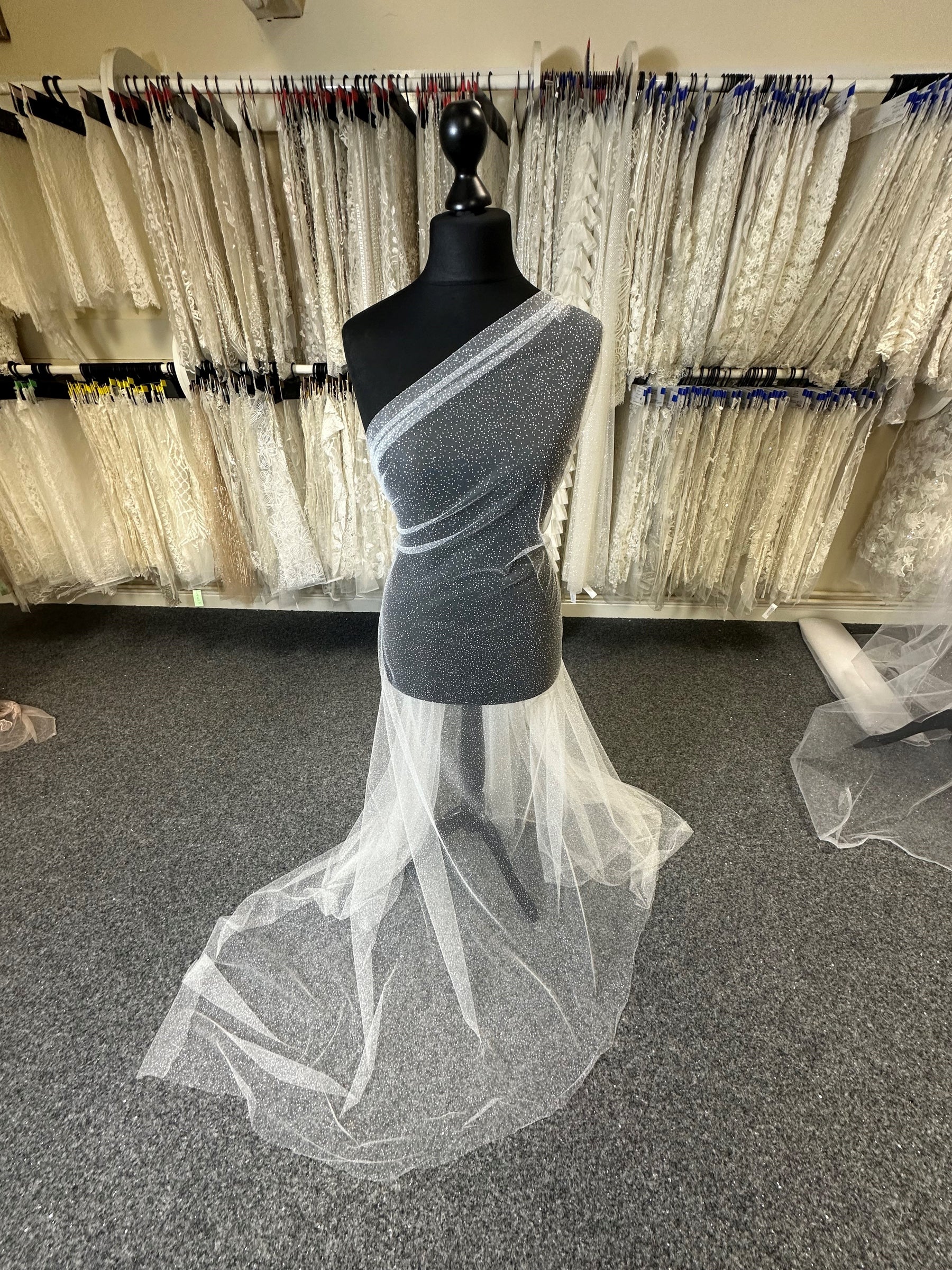 Ivory Glitter Tulle - Stunner