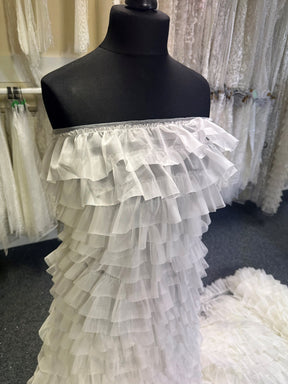 Ivory Tiered Organza Ruffle - Addison