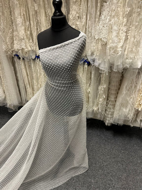 Ivory Polyester Fil Coupé Organza - Infatuation