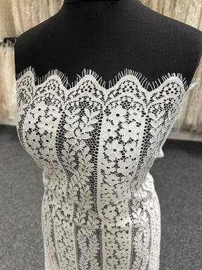 Ivory Corded Lace Panel - Rita