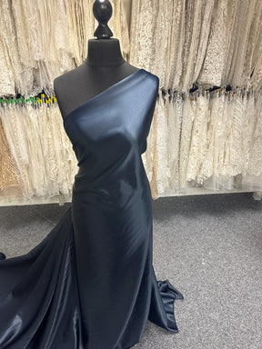 Midnight Polyester Duchess Satin - Contessa