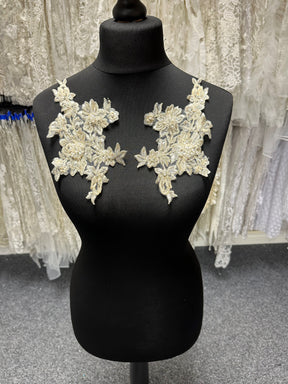 Gold Beaded Lace Appliques - Colorado