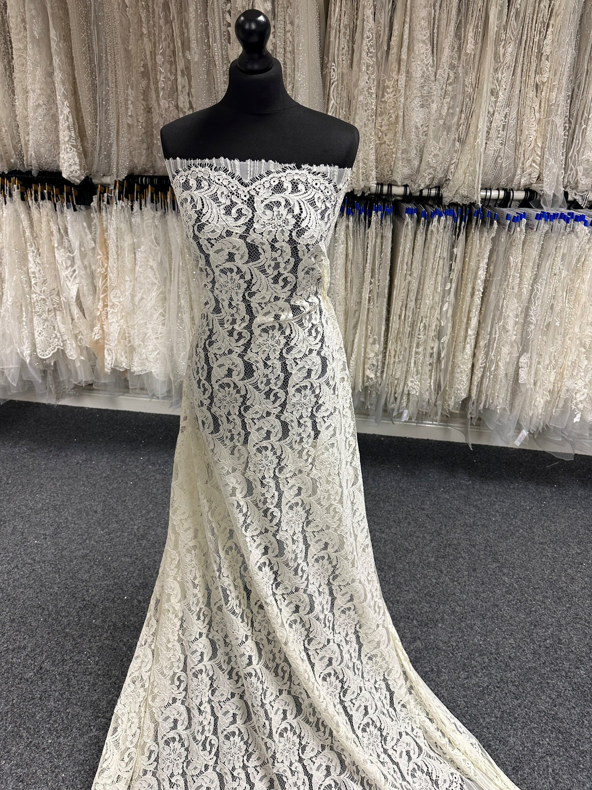 Ivory Corded Lace Panel - Coleen