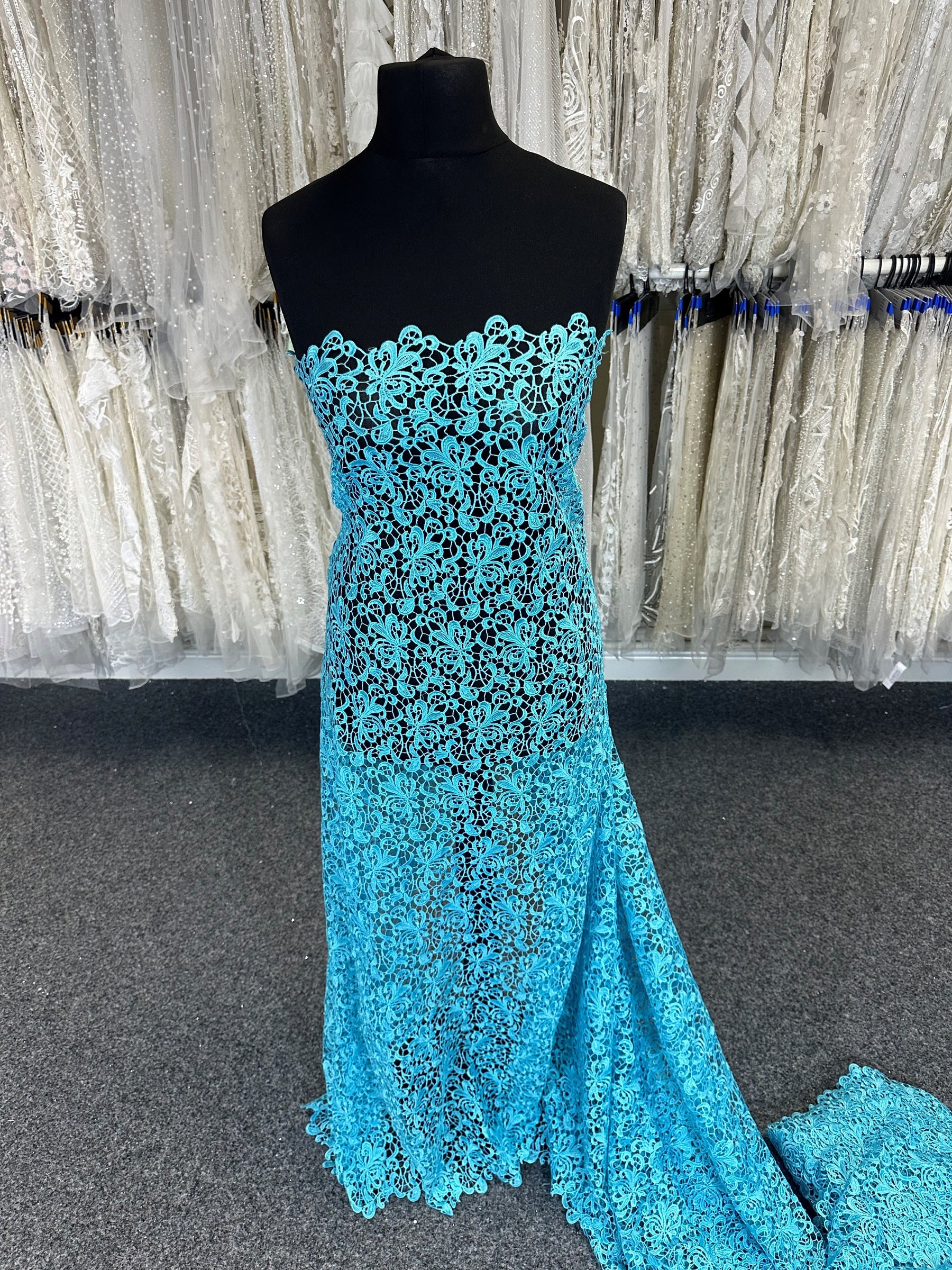 Turquoise Guipure Lace - Reese