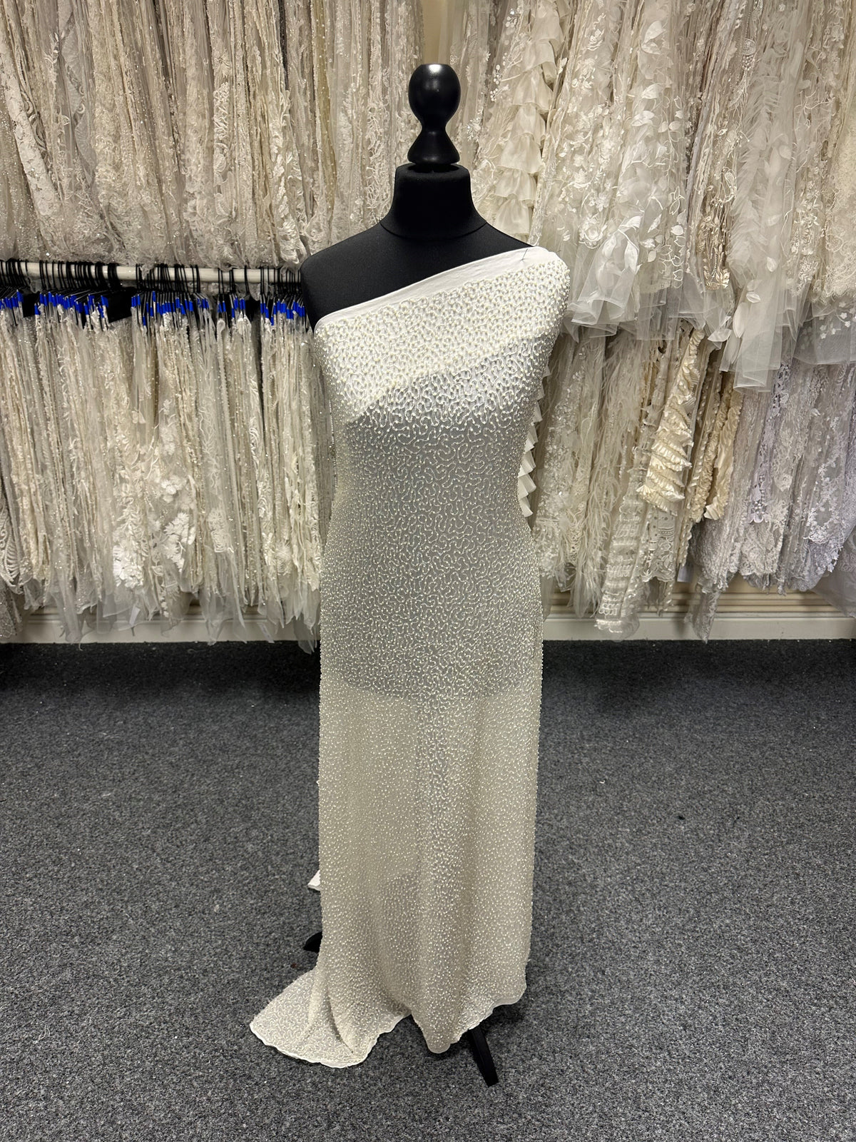 Ivory Beaded Georgette - Mallory