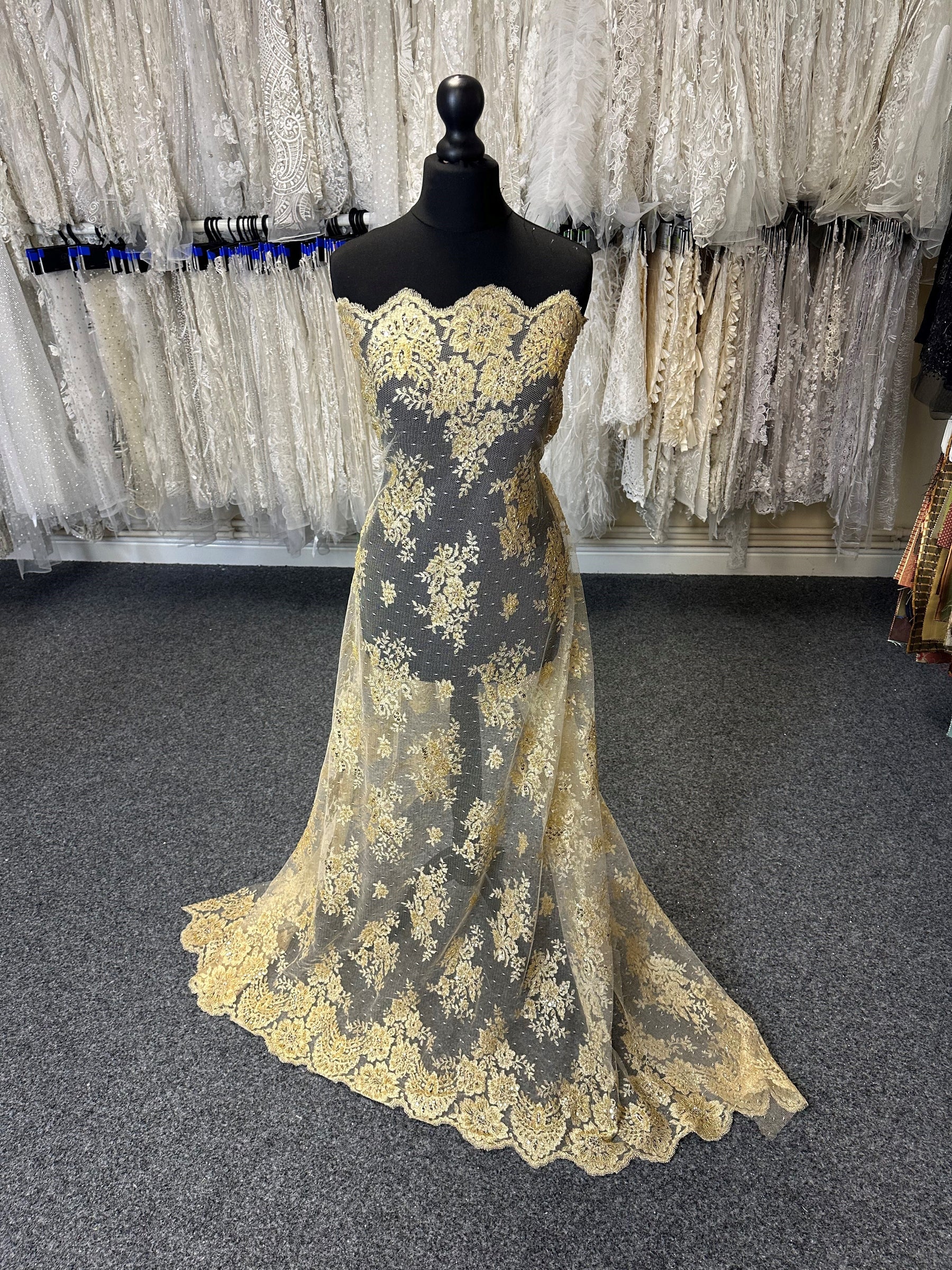 Gold Beaded Lace - Hattie