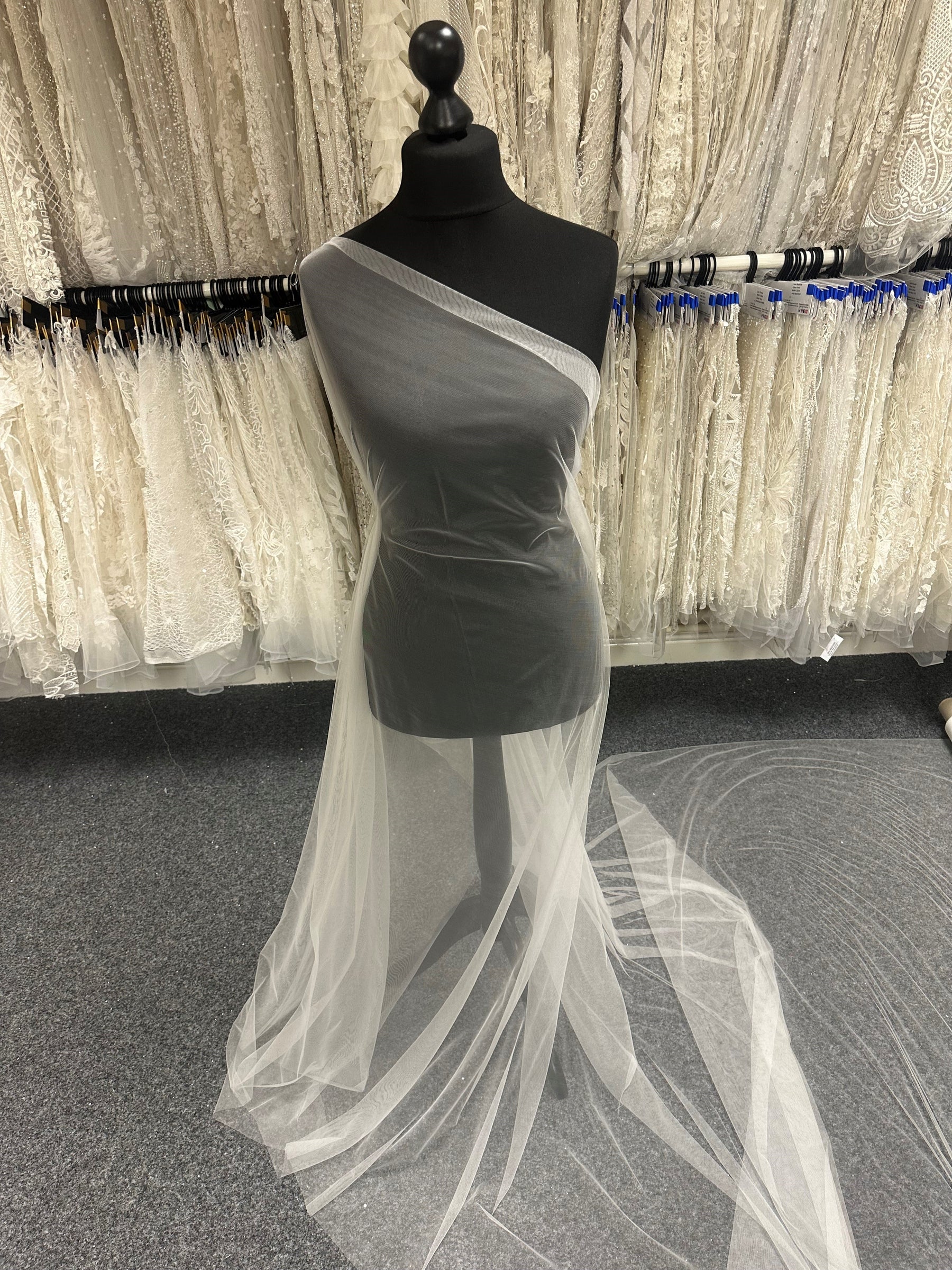 Ivory Illusion Stretch Tulle  - Illusionary