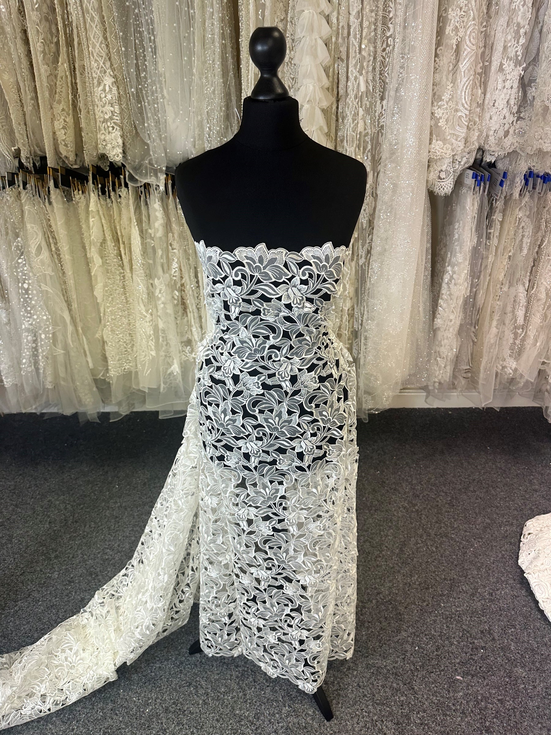 Ivory Embroidered Lace - Corrigan