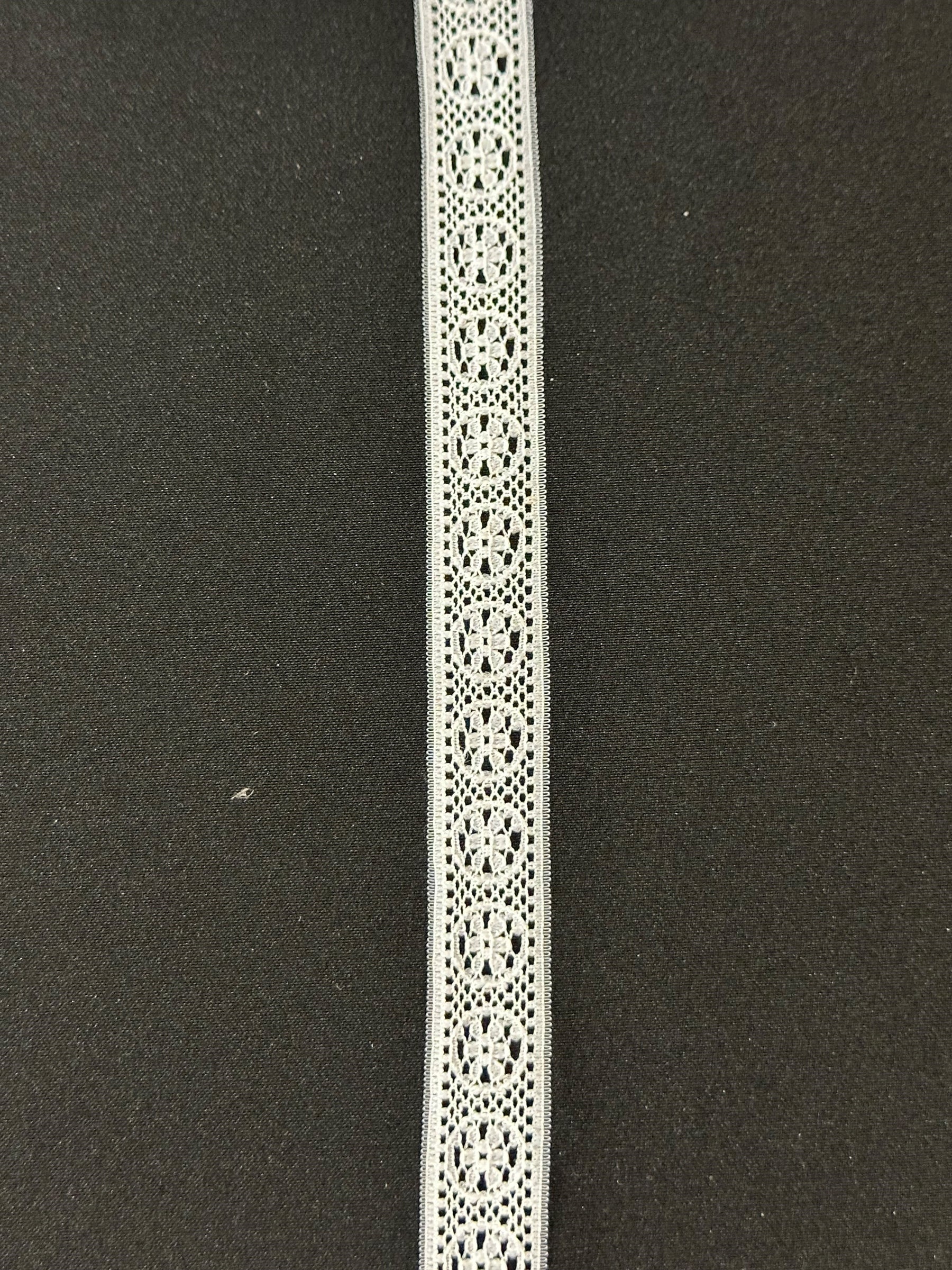 White Lace Trim - Walnut