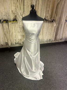 White Polyester Satin - Ascot