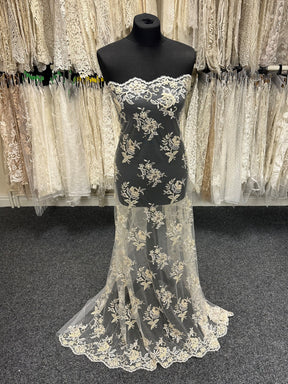 Champagne Beaded Lace - Chloe