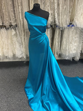 Turquoise Polyester Taffeta - Waltz