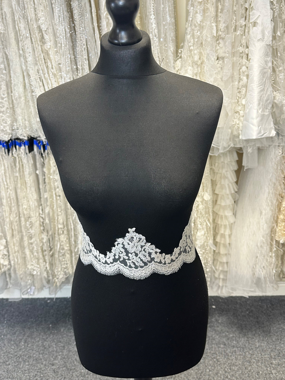 Ivory Embroidered Lace Trim - Dominique