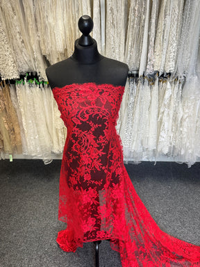 Scarlet Chantilly Lace - Kate