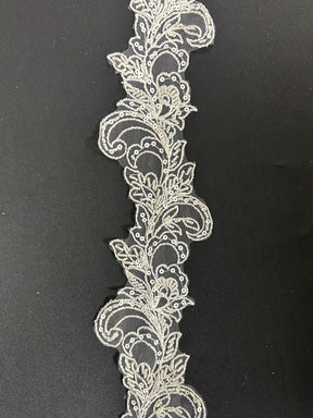 Ivory Beaded Lace Trim - Iowa