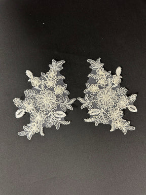 Ivory Corded Lace Appliques – Coral (Large)