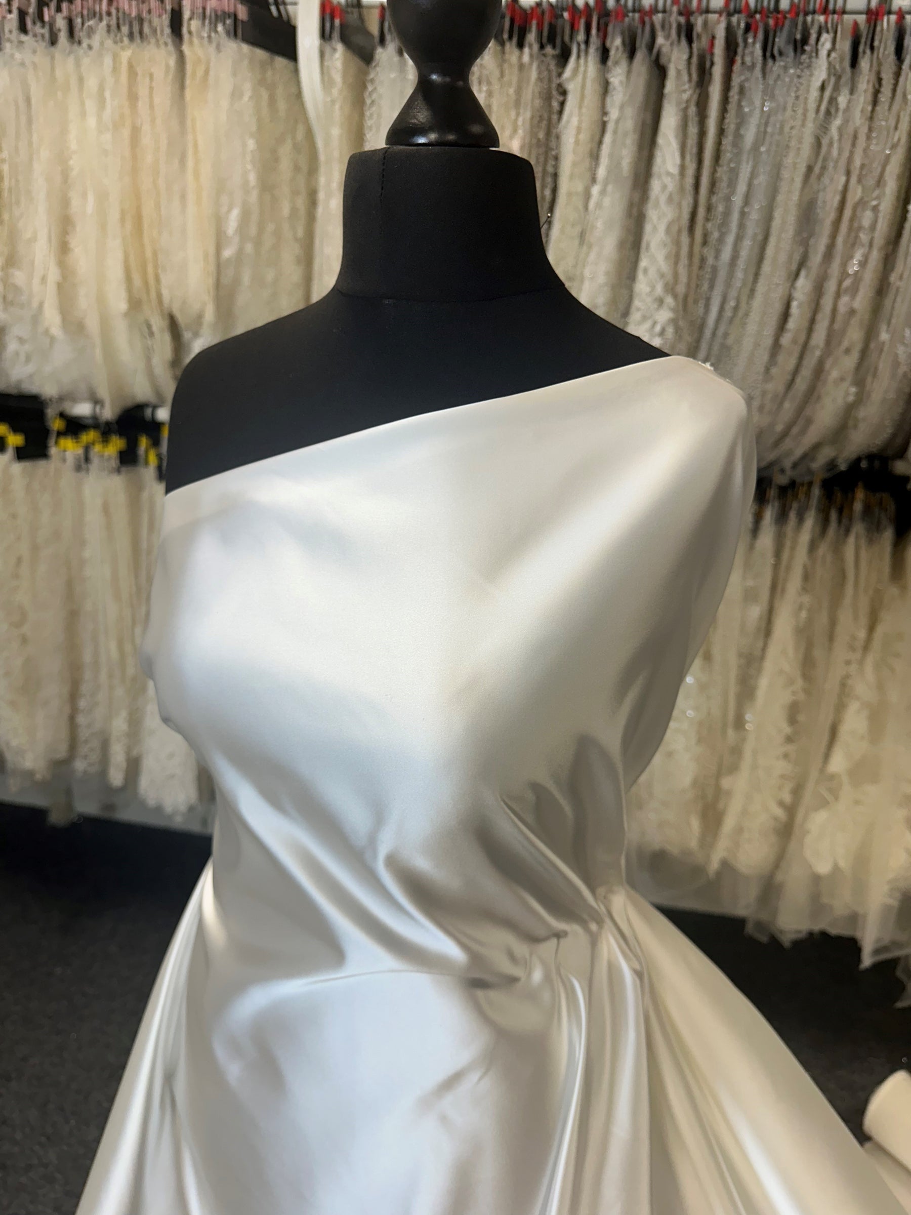 Ivory Silk Blend Duchess Satin - Satisfaction