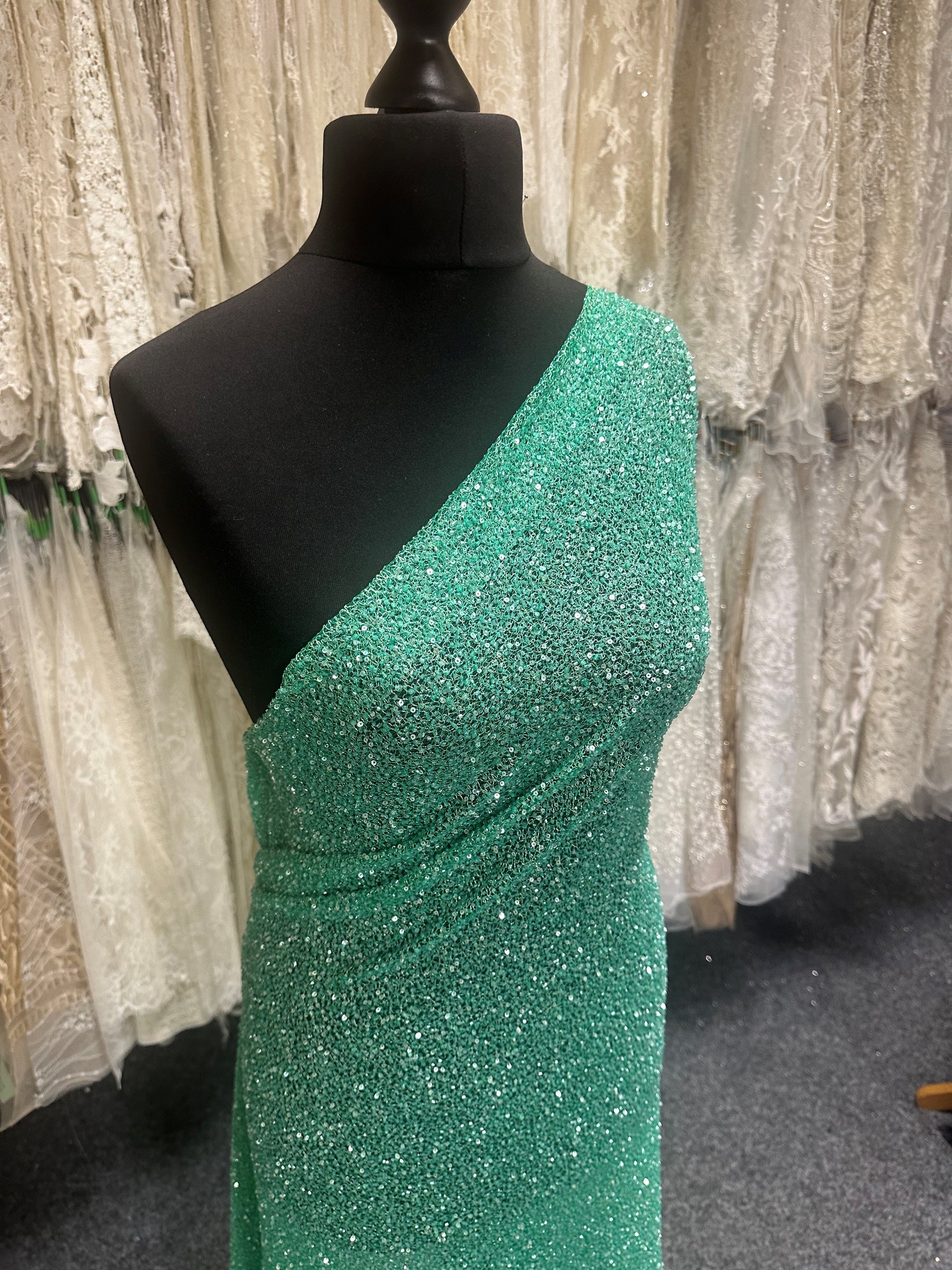 Green Beaded Lace - Britte