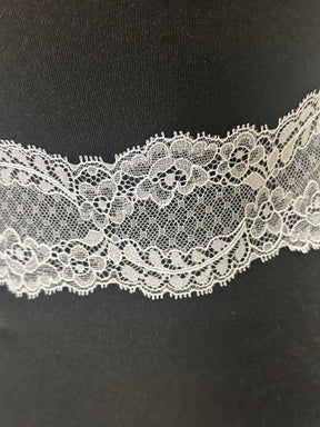 White Leavers Lace Trim - Lisa