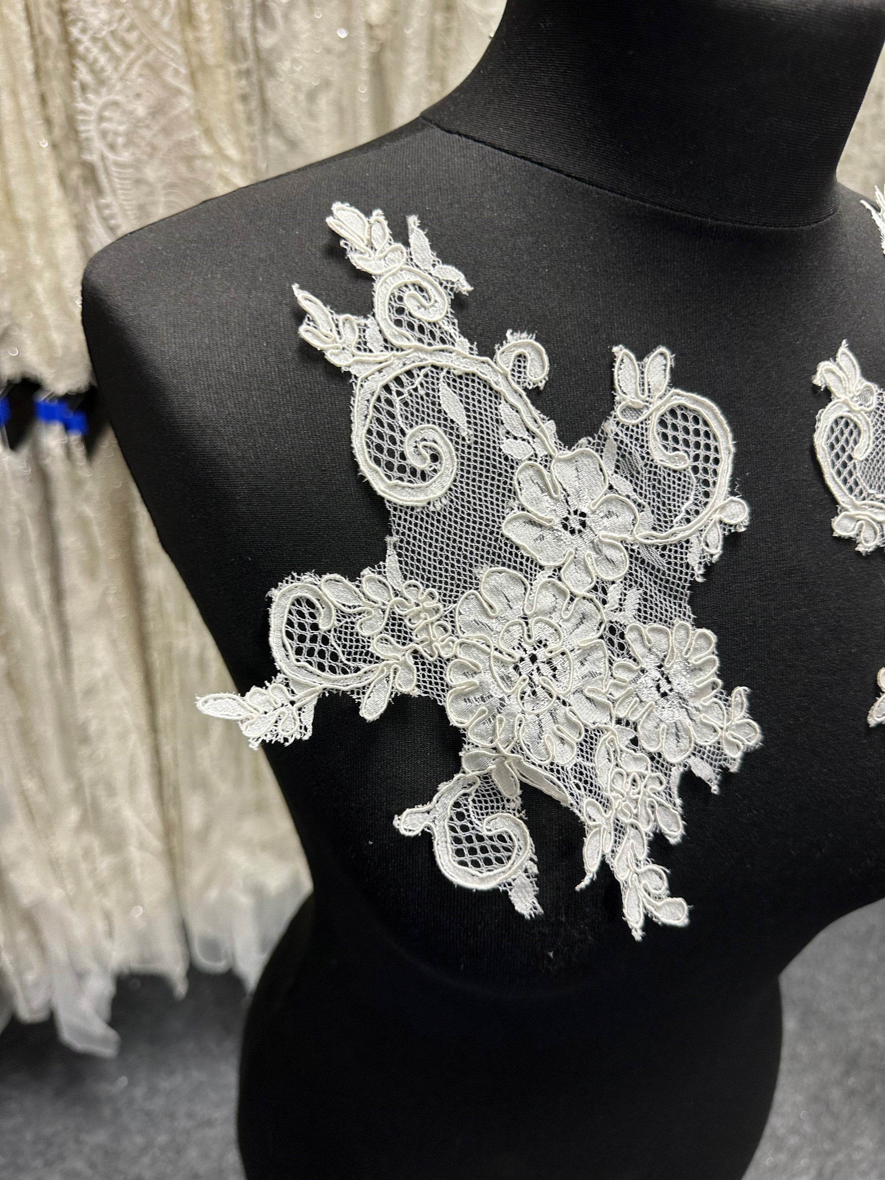 Ivory Corded Lace Appliques - Sarah