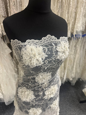 Ivory Beaded Lace - Carla