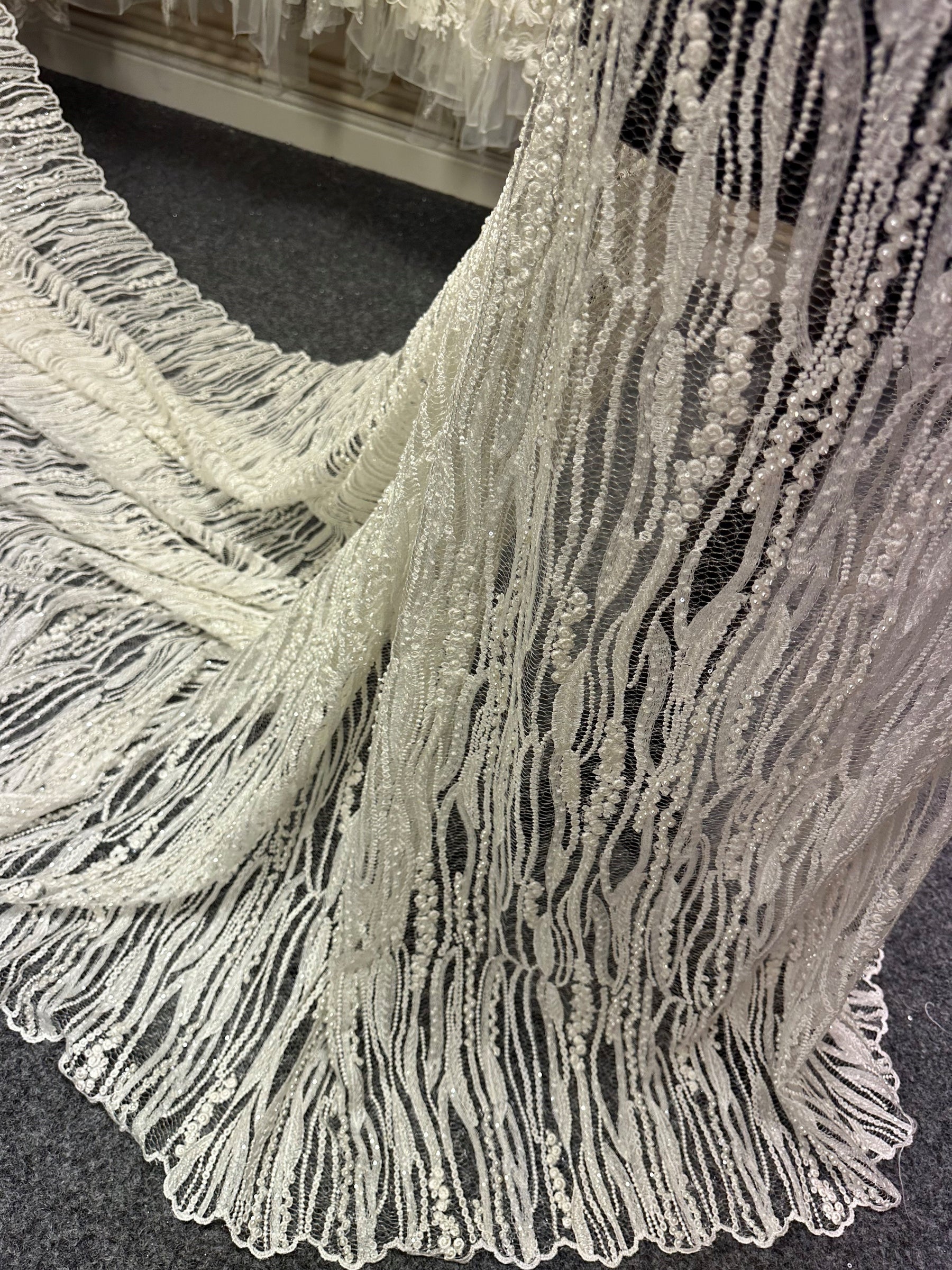 Ivory Beaded Lace - Athira