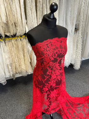 Scarlet Chantilly Lace - Kate