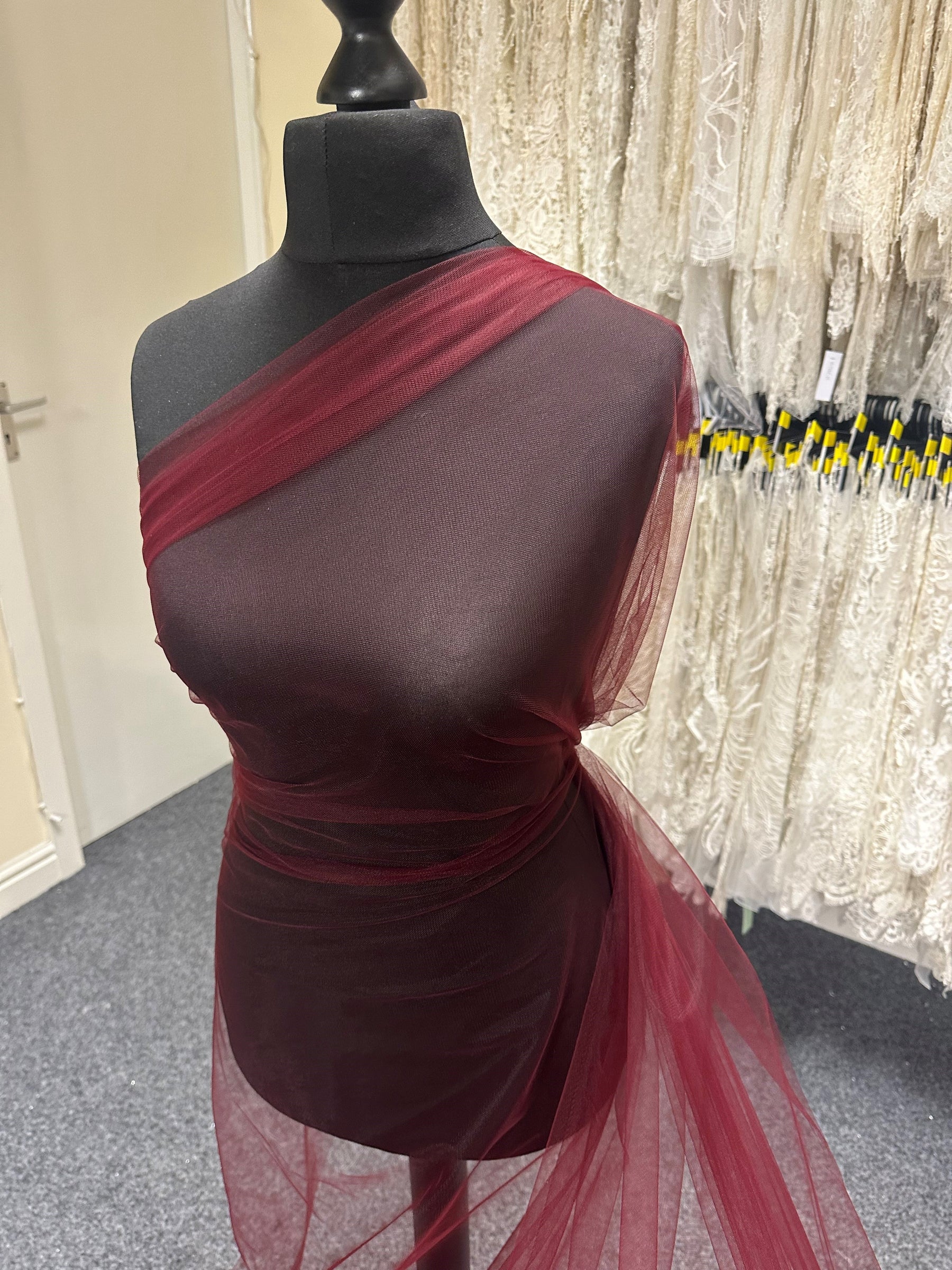 Burgundy Tulle for Veils – Climax