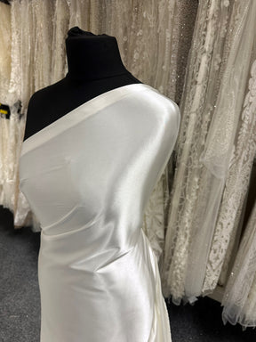 Ivory Polyester Stretch Satin - Empathy