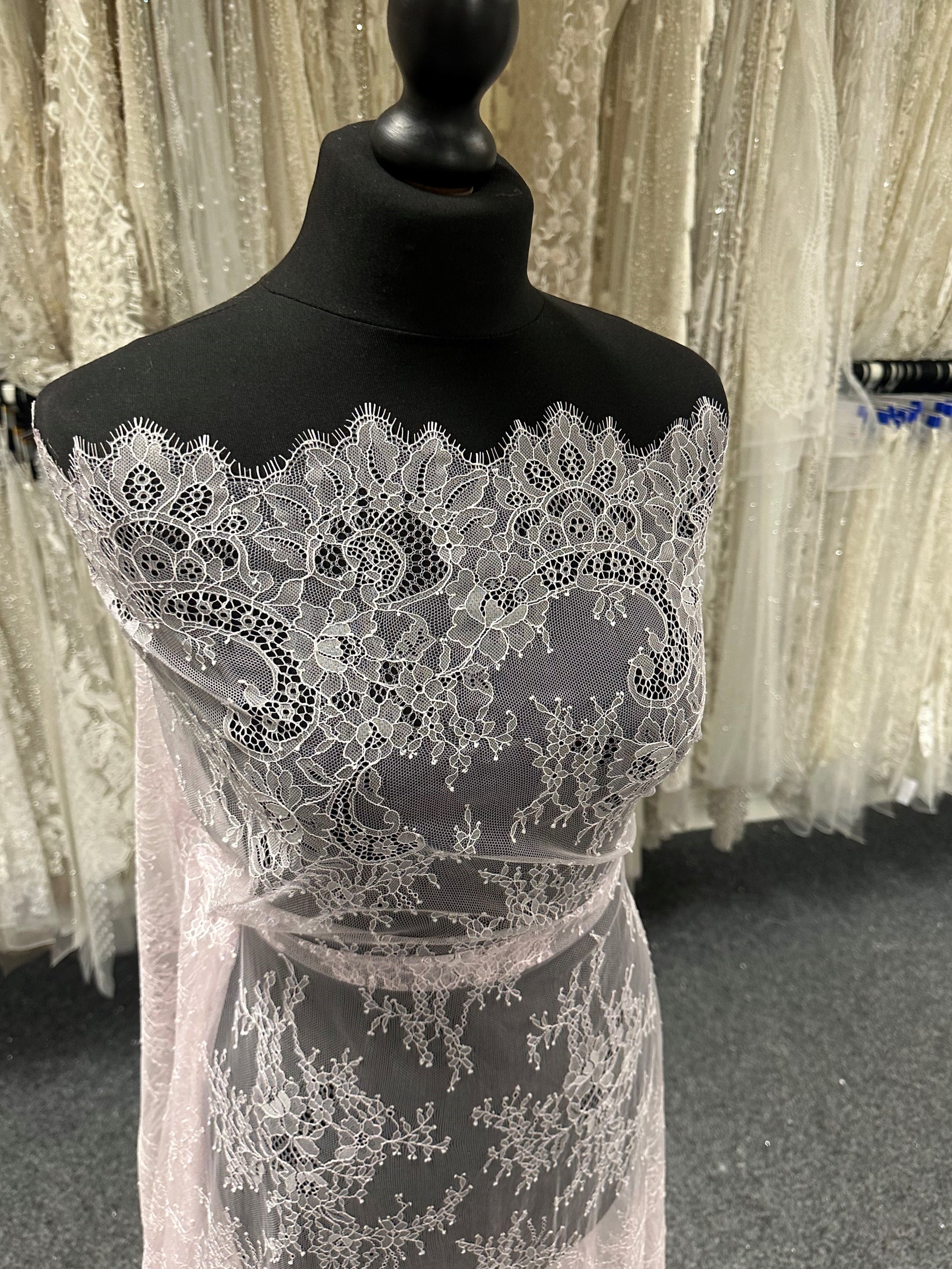 Pink Raschel Lace - Katherine