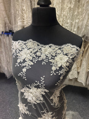 Ivory 3D Flower Lace - Naomi