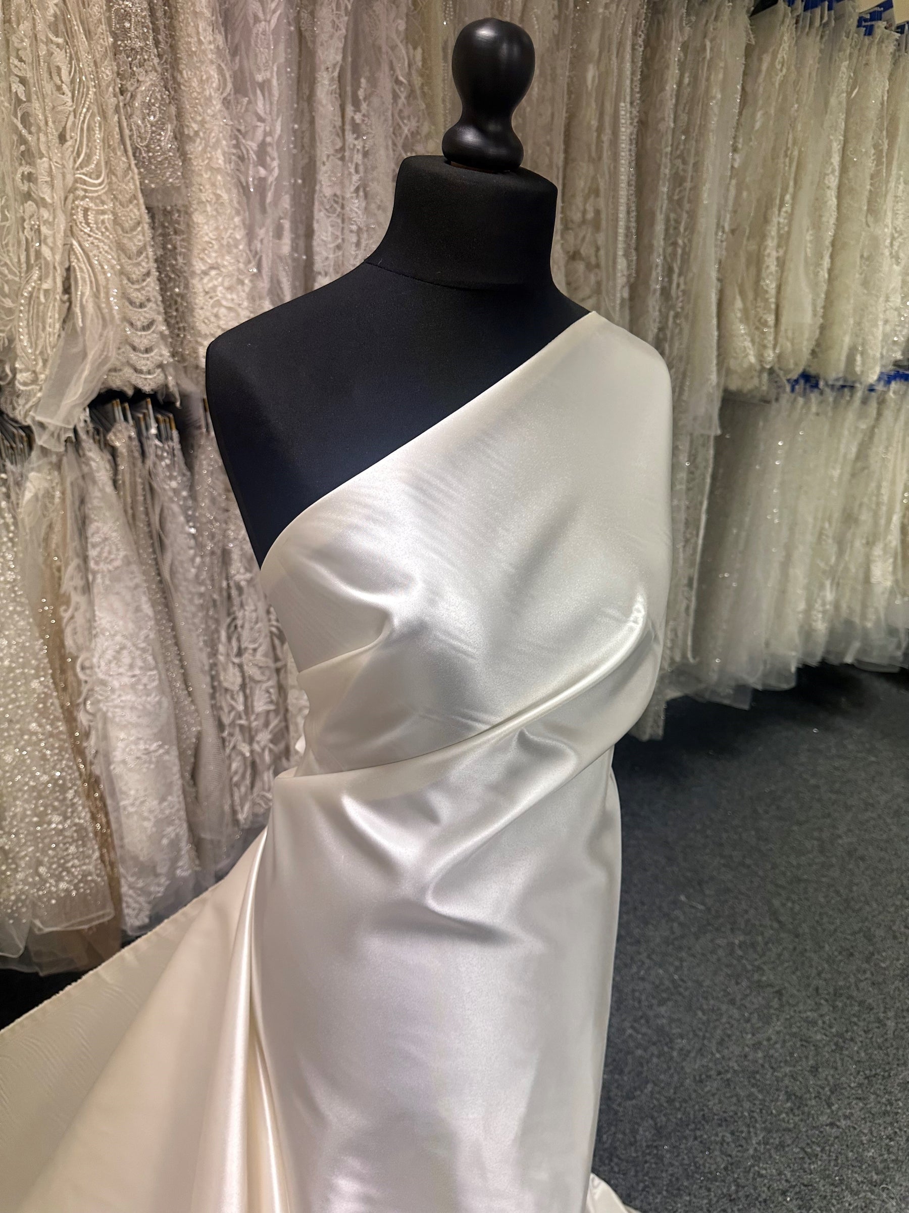 Ivory Polyester Satin - Charity