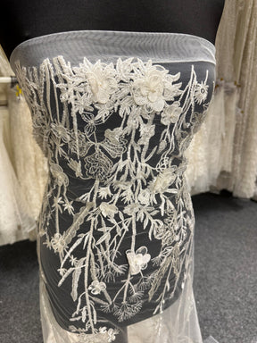 Ivory Embroidered Lace - Garbina