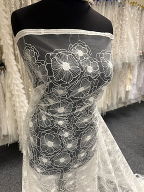 Ivory Embroidered Lace - Arlo