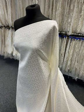 Ivory Silk Brocade - Tudor