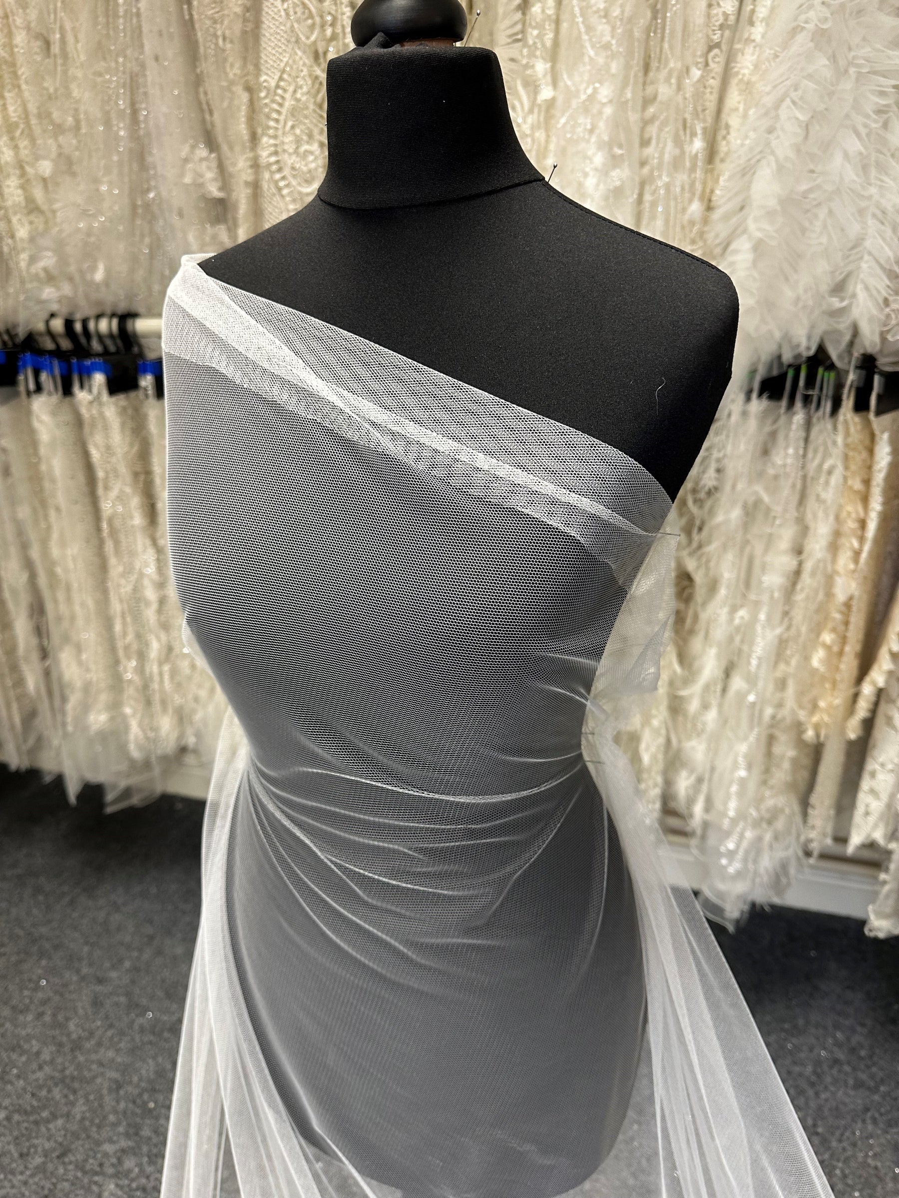 Silk White Veiling Tulle - Libretti