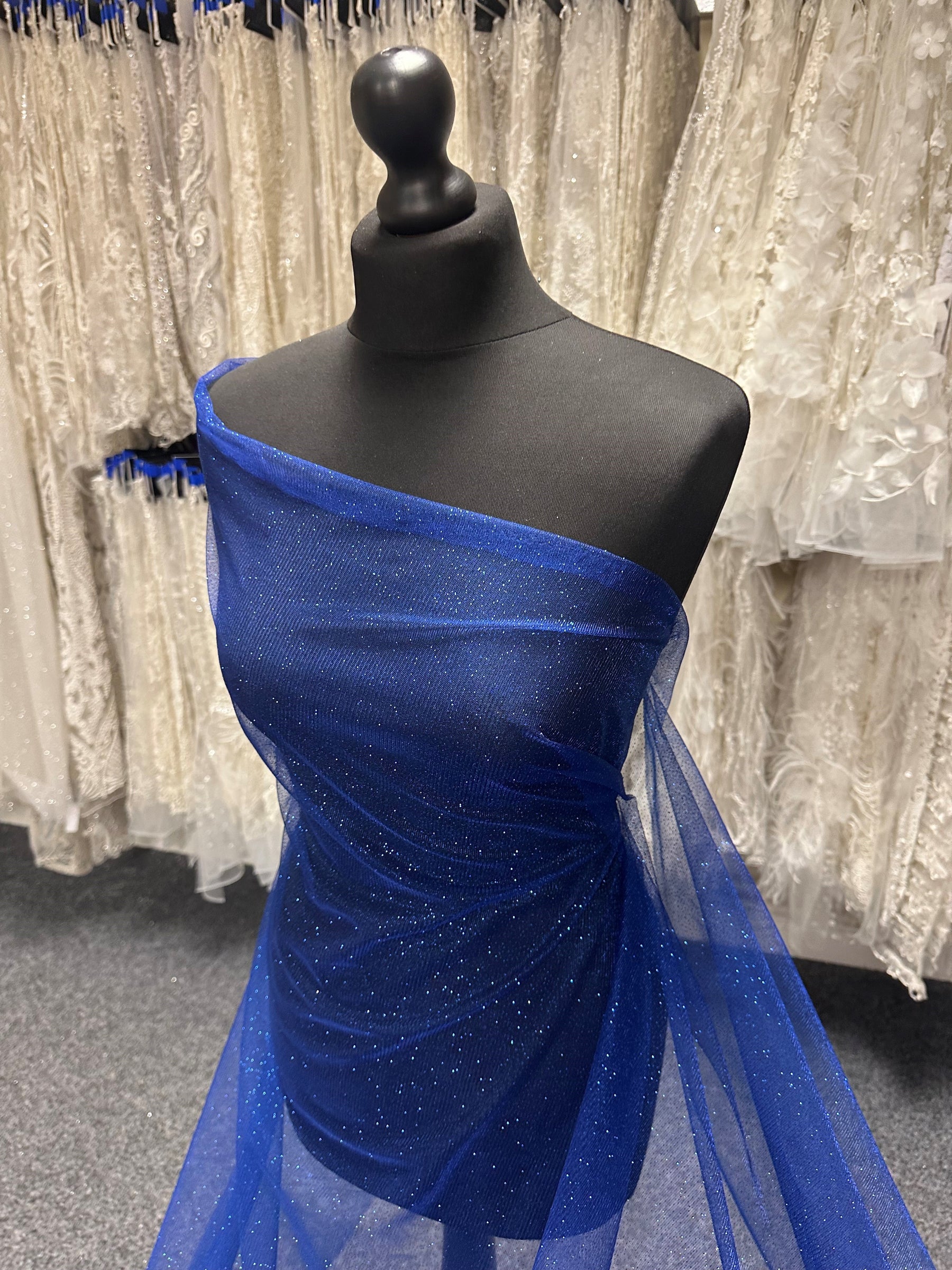 Royal Blue Glitter Tulle - Rocket