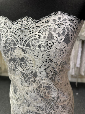 Ivory Beaded Lace - Miriam