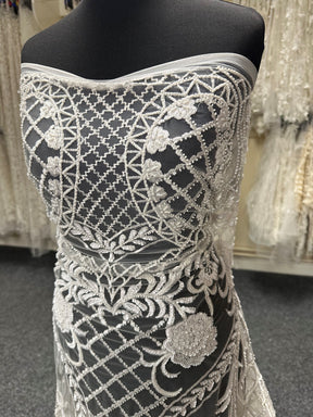 Ivory Hand Beaded Lace - Costello