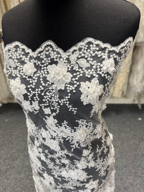 Ivory Beaded Lace - Camille