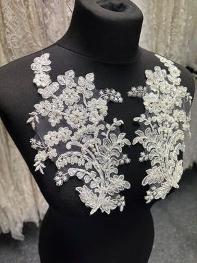 Ivory Corded Lace Appliques - Mona