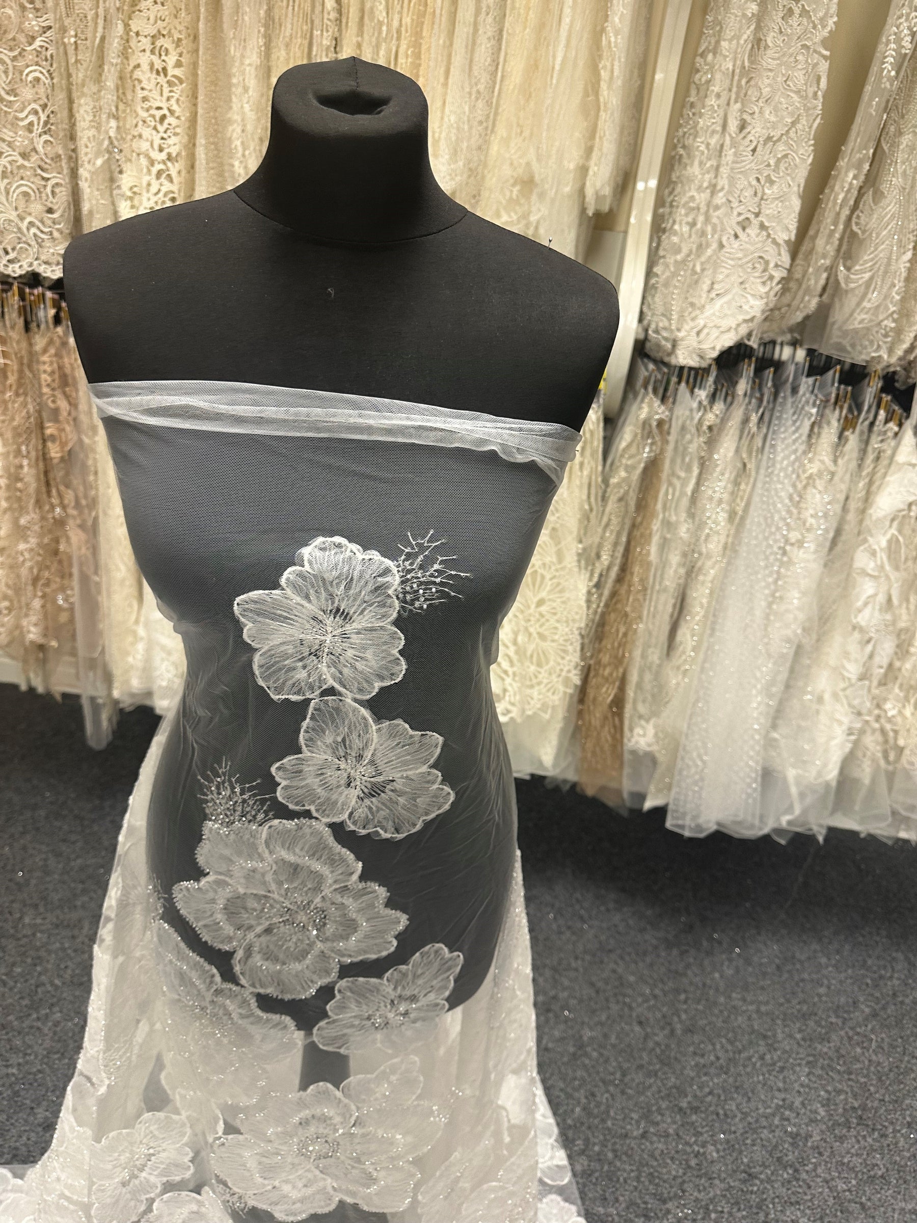 Ivory Embroidered Lace - Spritz