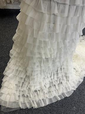 Ivory Tiered Organza Ruffle - Addison