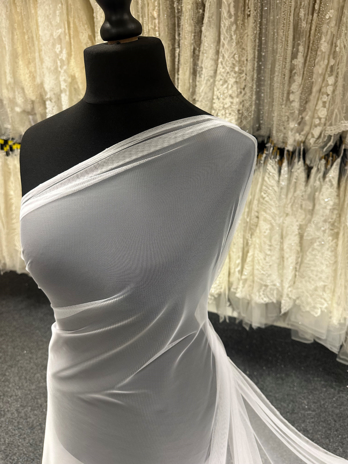 White Stretch Tulle - Success