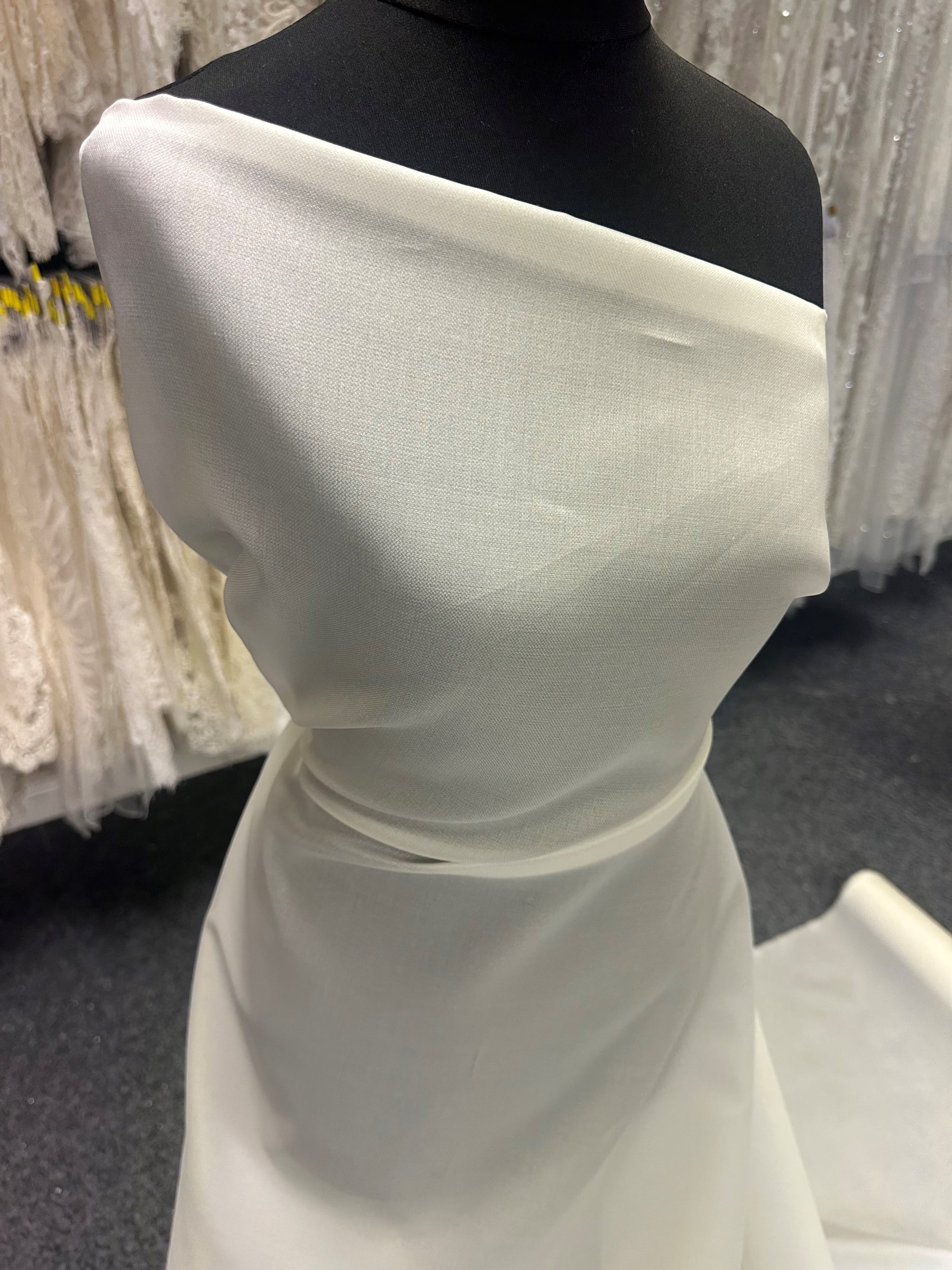 Ivory Silk Textured Organza - Artist