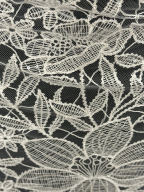 Ivory Embroidered Lace - Clancy