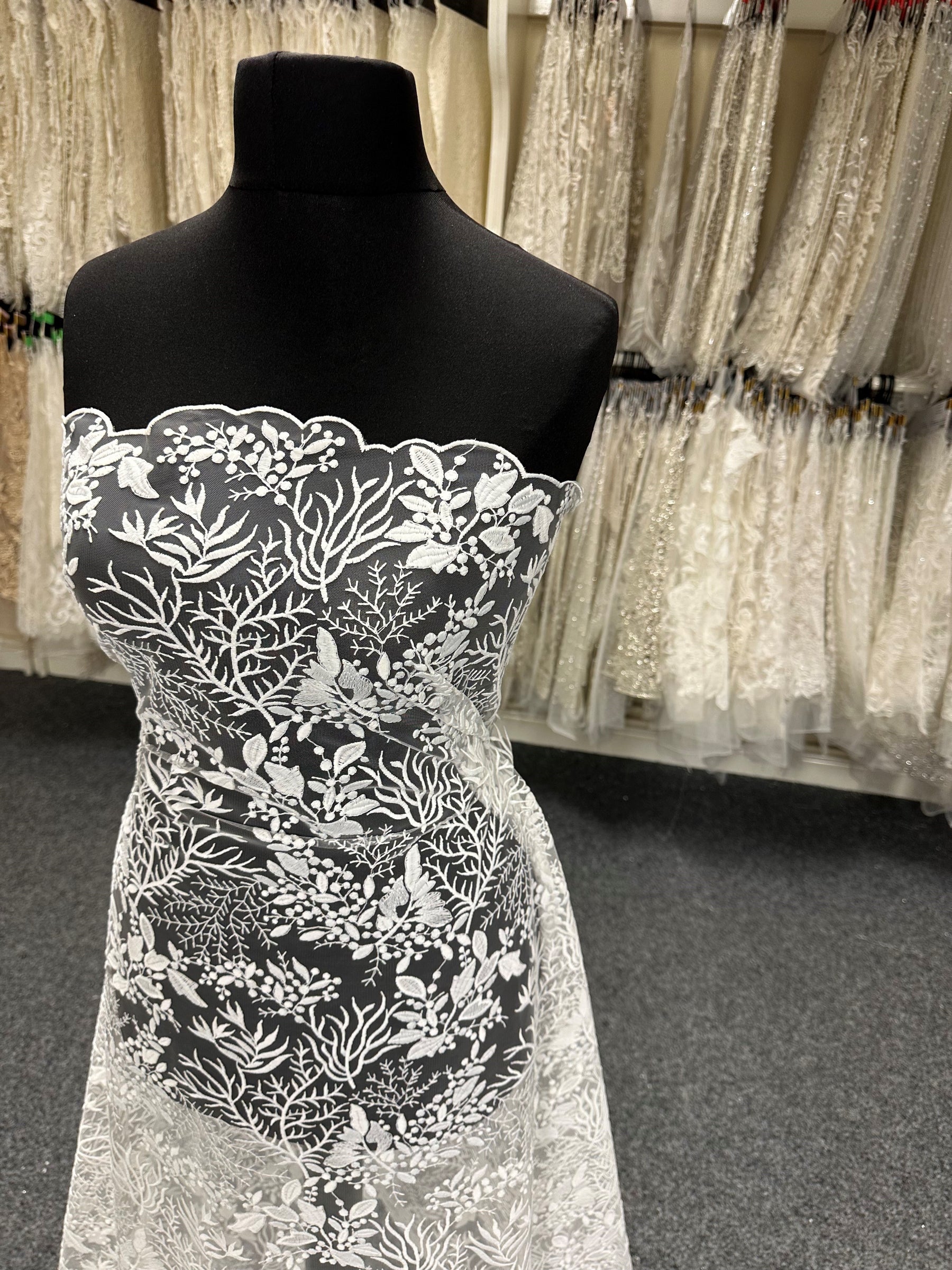 Ivory Embroidered Lace - Presley