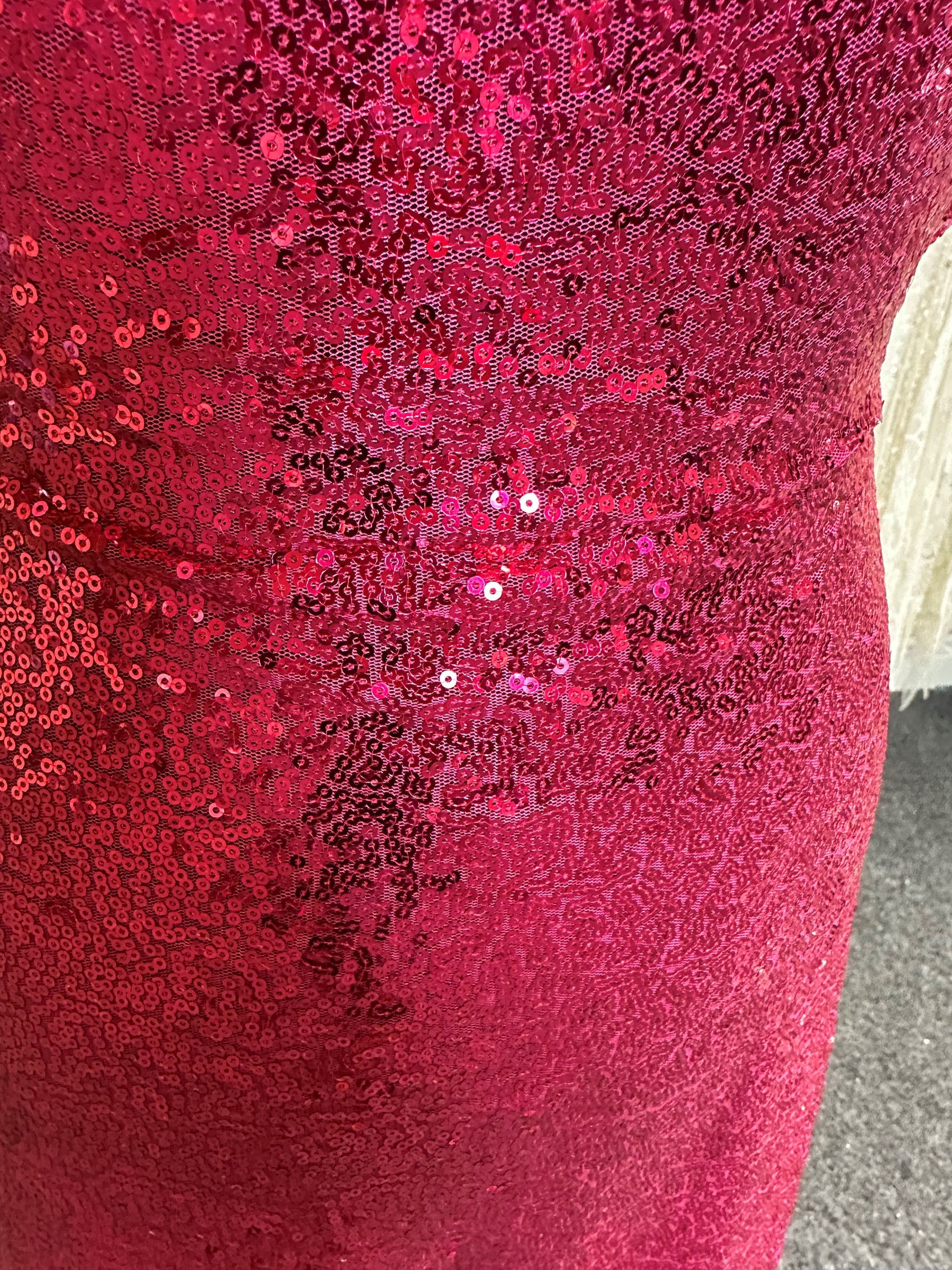 Cerise Pink Sequinned Tulle - Glow